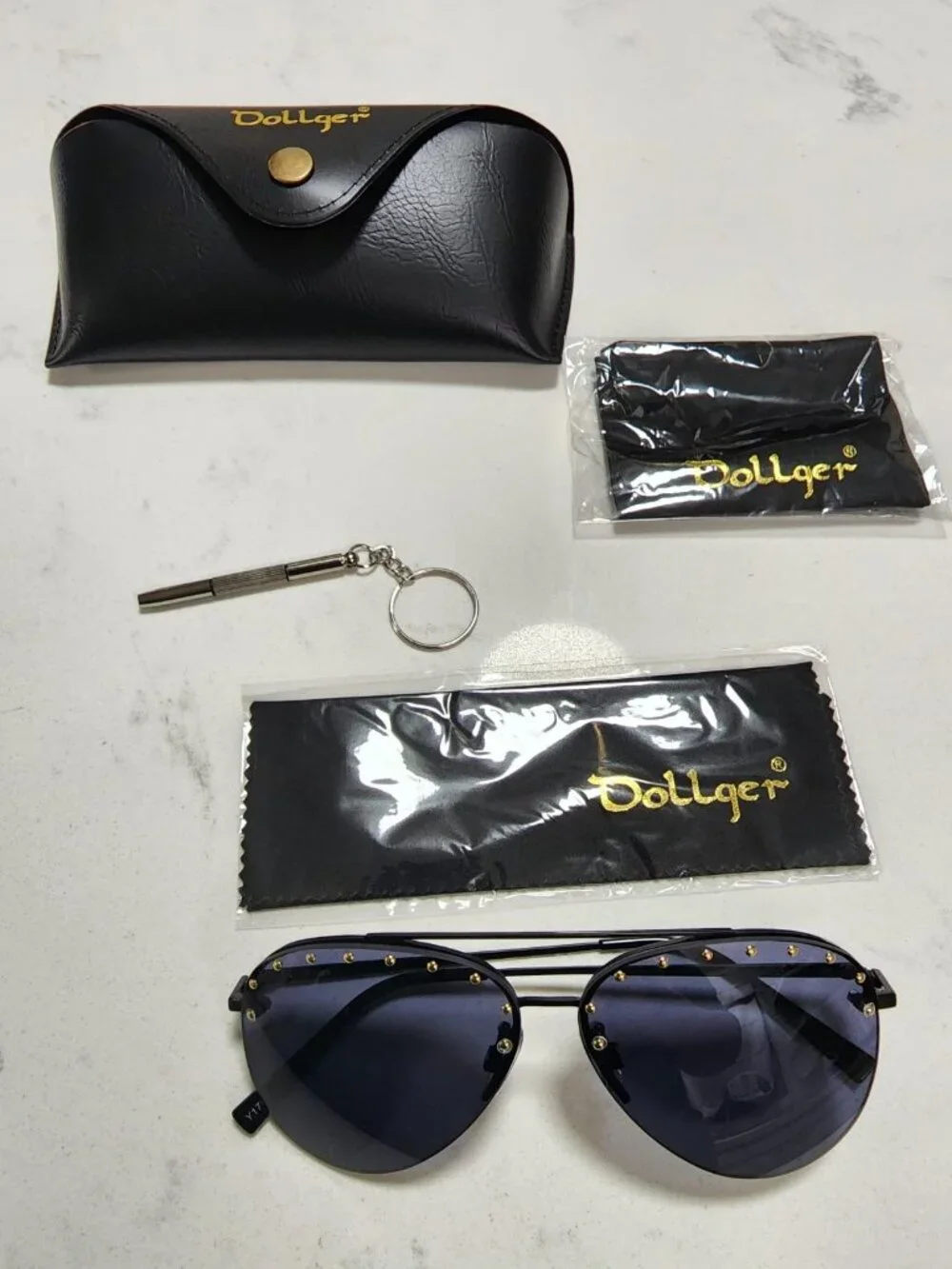 Studded Gold Lines Sunglasses